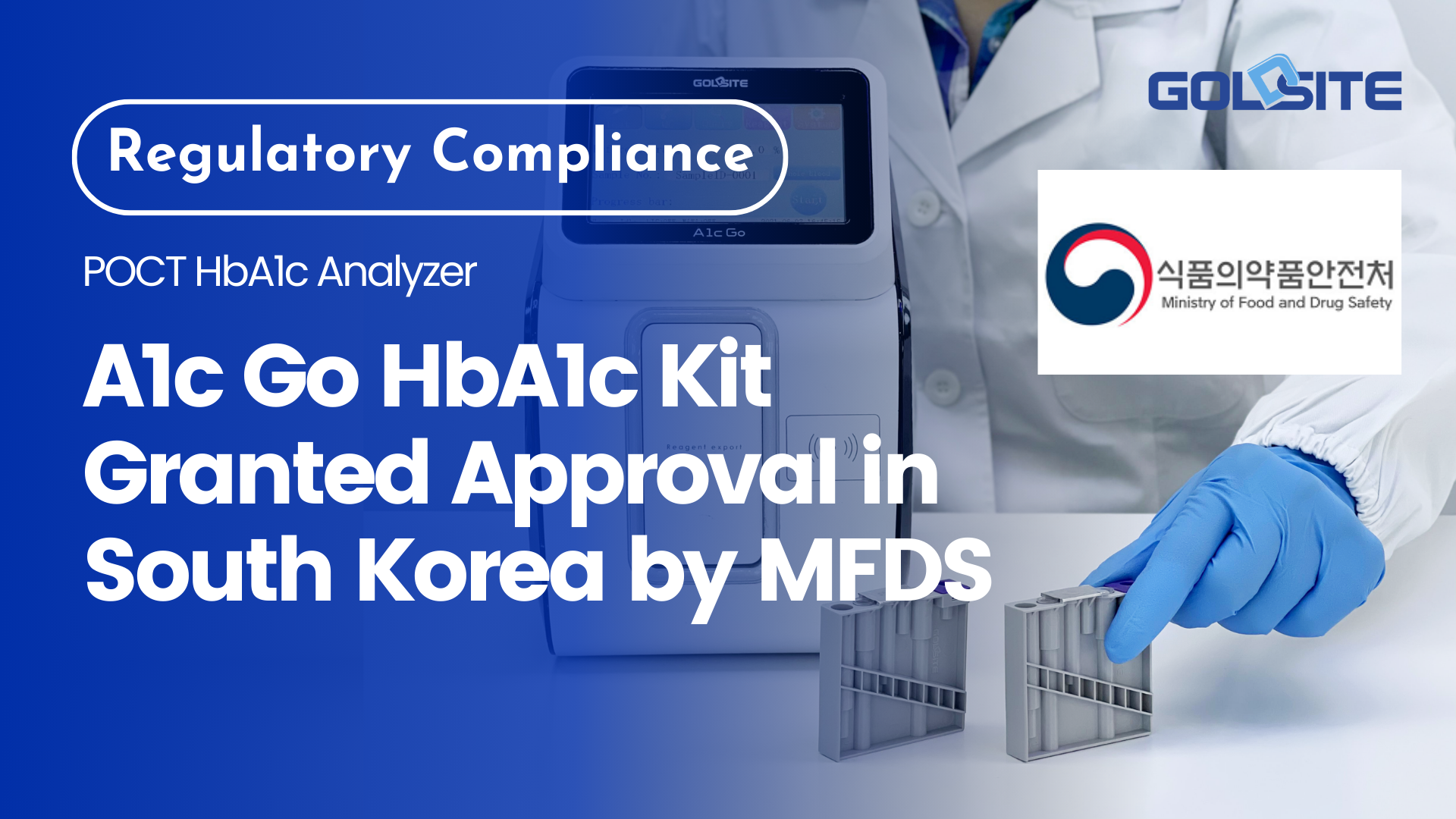 Goldsite A1c Go HbA1c Kit Newly Added as Class II Device in South Korea
