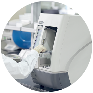 cargar muestra en rack de 6 pocillos